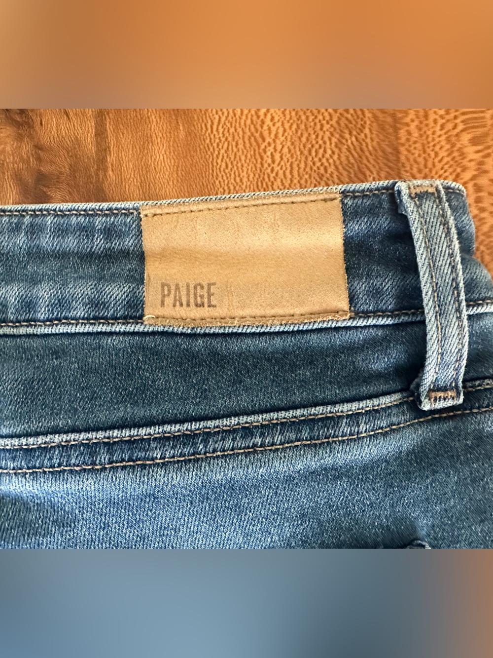 PAIGE Hoxton Ankle Ragged Frayed Hem Skinny Jeans Medium Wash Women's | Size 31 - Picture 8 of 15